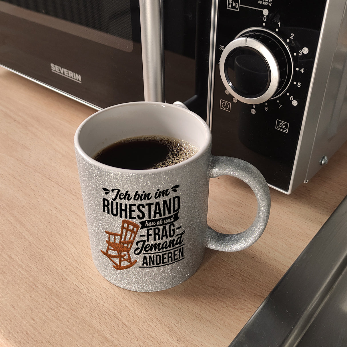 Rente Kaffeebecher mit Spruch für Rentner Ich bin im Ruhestand hau ab