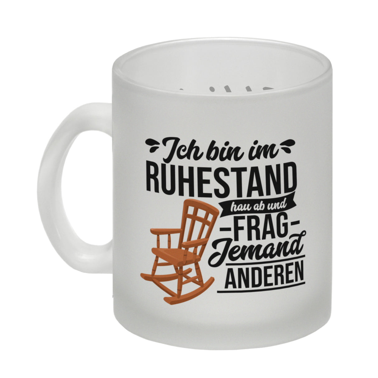 Rente Kaffeebecher mit Spruch für Rentner Ich bin im Ruhestand hau ab