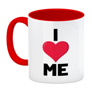 I love me Herz Kaffeebecher für Selbstverliebte