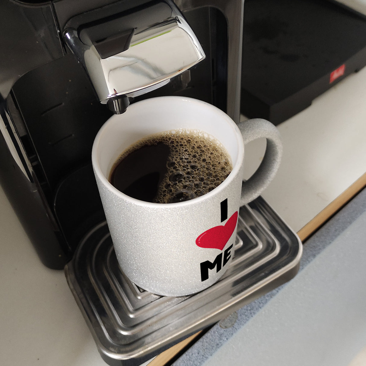 I love me Herz Kaffeebecher für Selbstverliebte