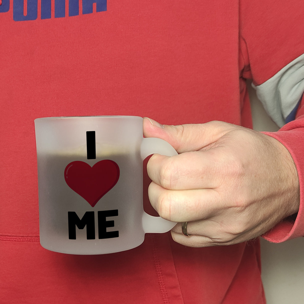 I love me Herz Kaffeebecher für Selbstverliebte