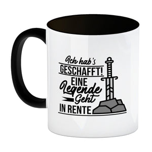 Rentner Kaffeebecher Ich habs geschafft Eine Legende geht in Rente