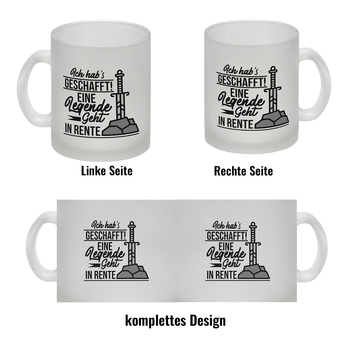 Rentner Kaffeebecher Ich habs geschafft Eine Legende geht in Rente