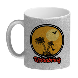 Ich bin Urlaubsreif Kaffeebecher mit Palmen