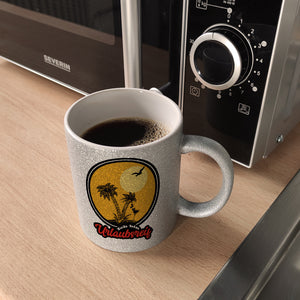 Ich bin Urlaubsreif Kaffeebecher mit Palmen