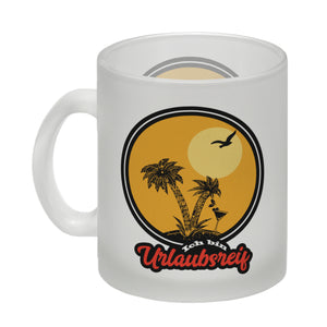 Ich bin Urlaubsreif Kaffeebecher mit Palmen