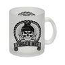 Totenkopf Finger Weg Kaffeebecher mit Banderole