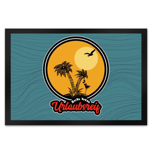 Ich bin Urlaubsreif Fußmatte in 35x50 cm mit Palmen-Motiv