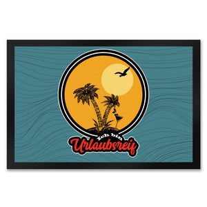 Ich bin Urlaubsreif Fußmatte in 35x50 cm mit Palmen-Motiv