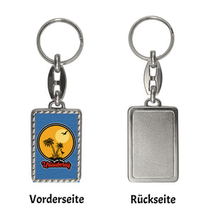 Ich bin Urlaubsreif Schlüsselanhänger mit Palmen-Motiv