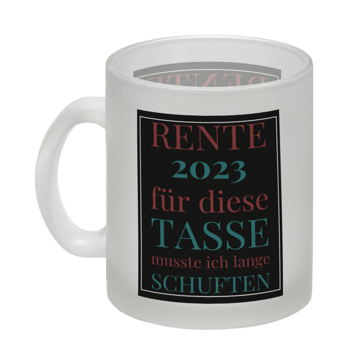 Rente 2023 Kaffeebecher eine bunte Tasse für Rentner