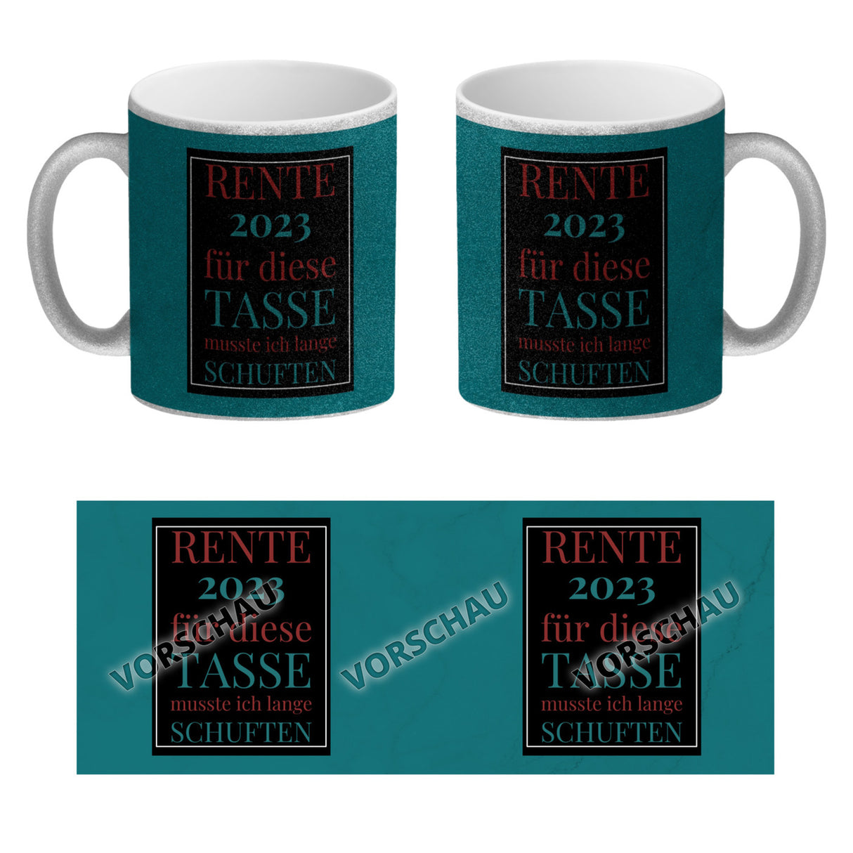 Rente 2023 Kaffeebecher eine bunte Tasse für Rentner
