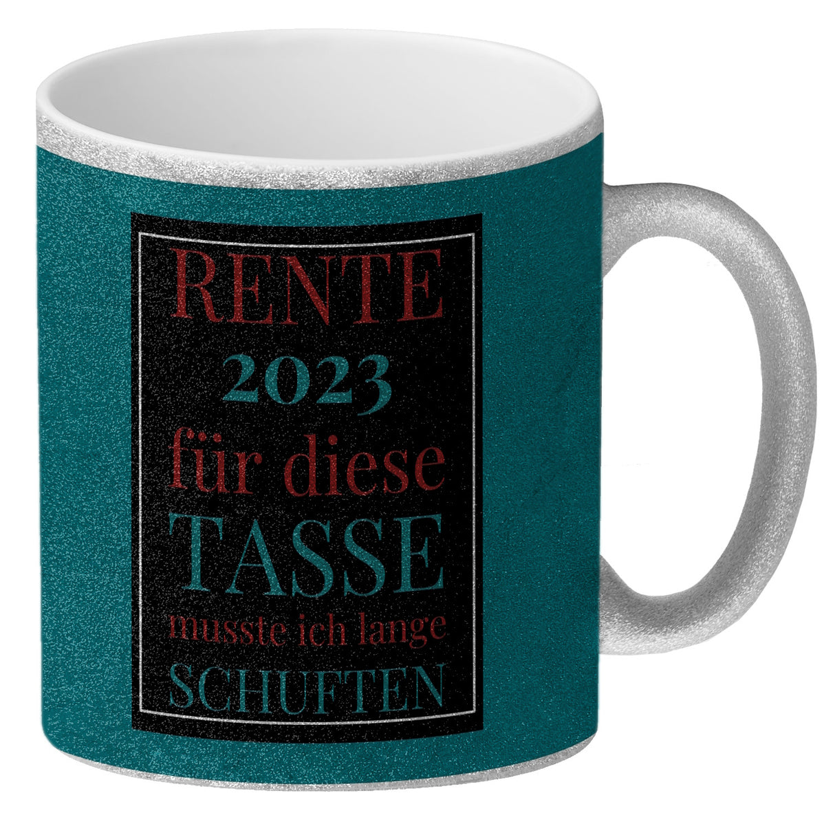 Rente 2023 Kaffeebecher eine bunte Tasse für Rentner