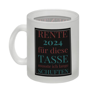 Rente 2024 Kaffeebecher eine bunte Tasse für Rentner