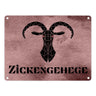 Zickengehege Metallschild in 15x20 cm für deine Tochter in pink