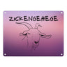 Zickengehege Metallschild in 15x20 cm für deine Tochter in pink