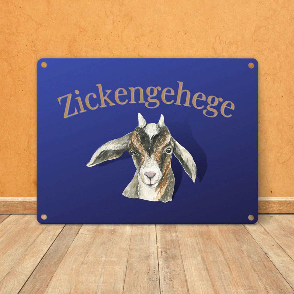 Zickengehege Metallschild in 15x20 cm für deine Tochter in pink