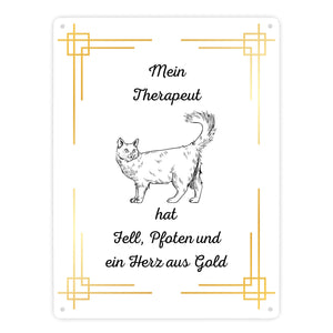 Katze Metallschild in 15x20 cm ein dekoratives Blechschild für Tierliebhaber