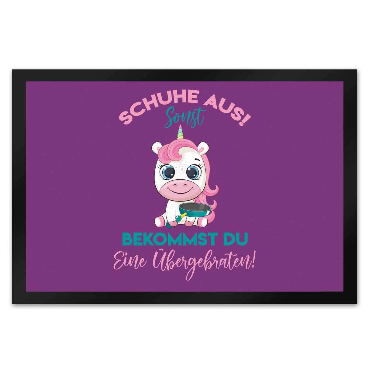 Schuhe aus Einhorn Fußmatte in 35x50 cm Du bekommst eine Übergebraten in lila