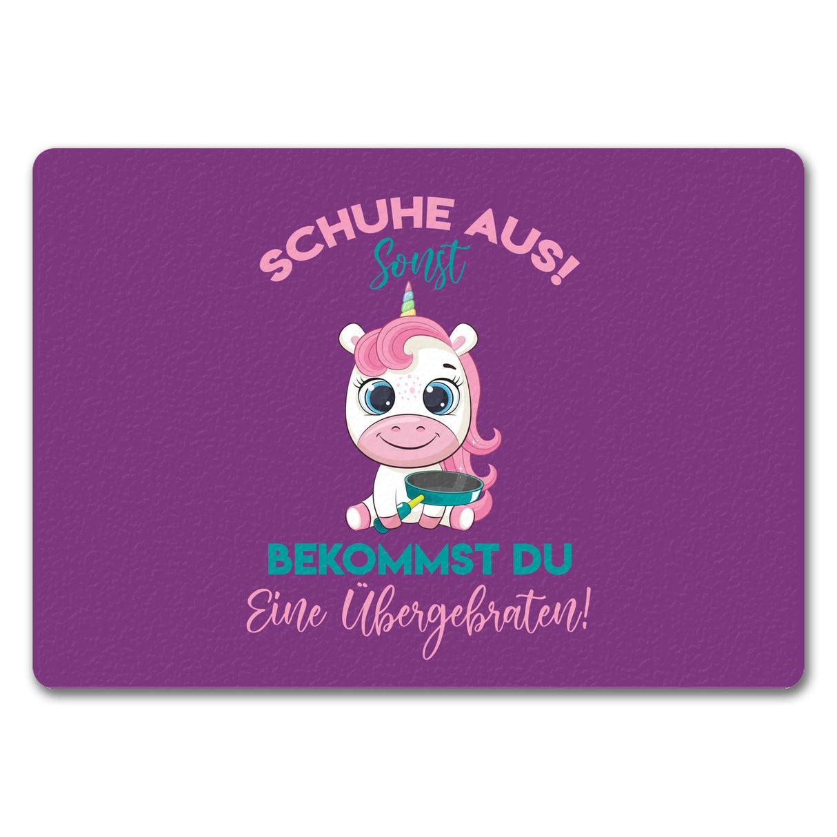 Schuhe aus Einhorn Fußmatte in 35x50 cm Du bekommst eine Übergebraten in lila