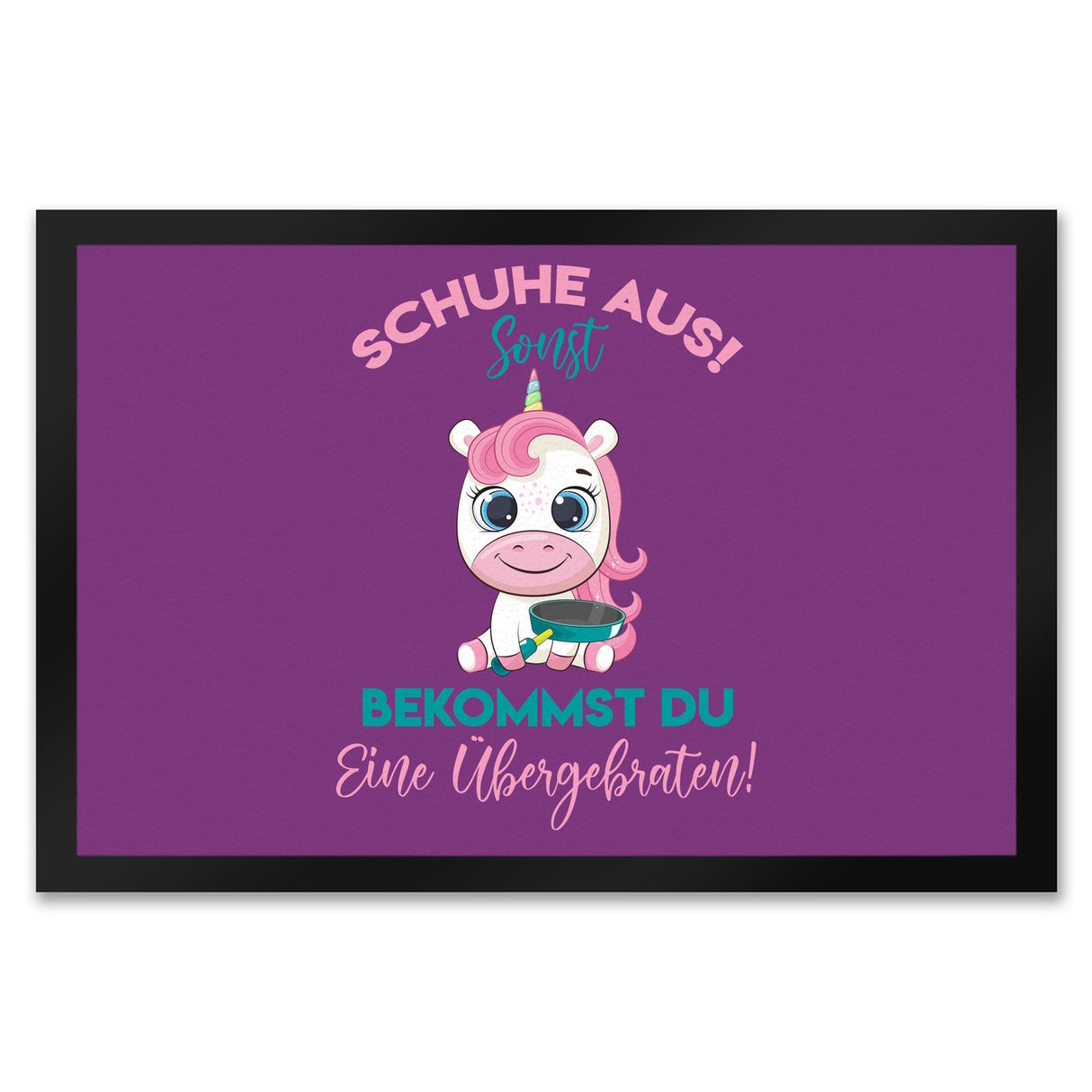 Schuhe aus Einhorn Fußmatte in 35x50 cm Du bekommst eine Übergebraten in lila