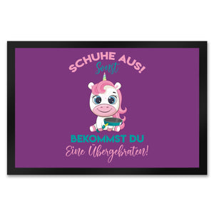 Schuhe aus Einhorn Fußmatte in 35x50 cm Du bekommst eine Übergebraten in lila