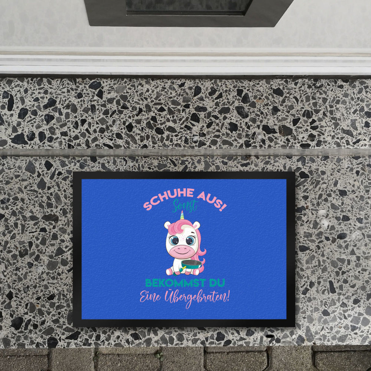 Schuhe aus Einhorn Fußmatte in 35x50 cm Du bekommst eine Übergebraten in lila