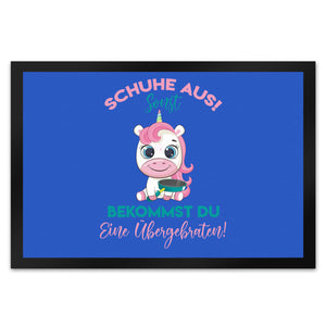 Schuhe aus Einhorn Fußmatte in 35x50 cm Du bekommst eine Übergebraten in lila
