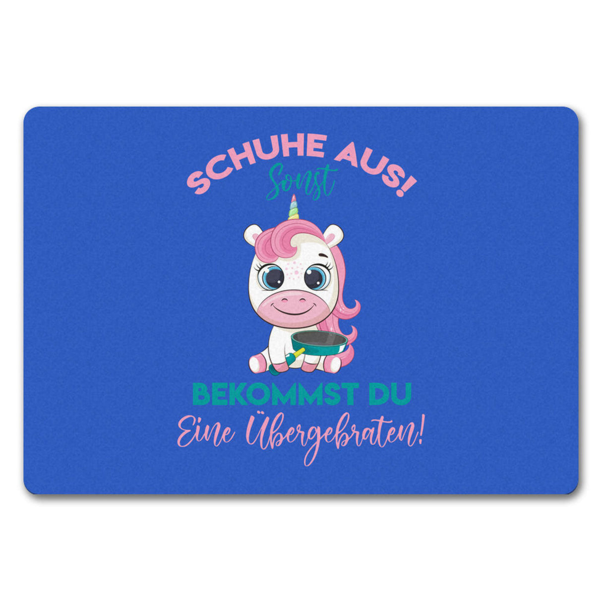 Schuhe aus Einhorn Fußmatte in 35x50 cm Du bekommst eine Übergebraten in lila