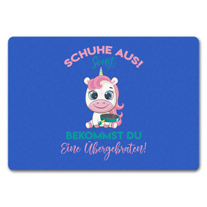 Schuhe aus Einhorn Fußmatte in 35x50 cm Du bekommst eine Übergebraten in lila