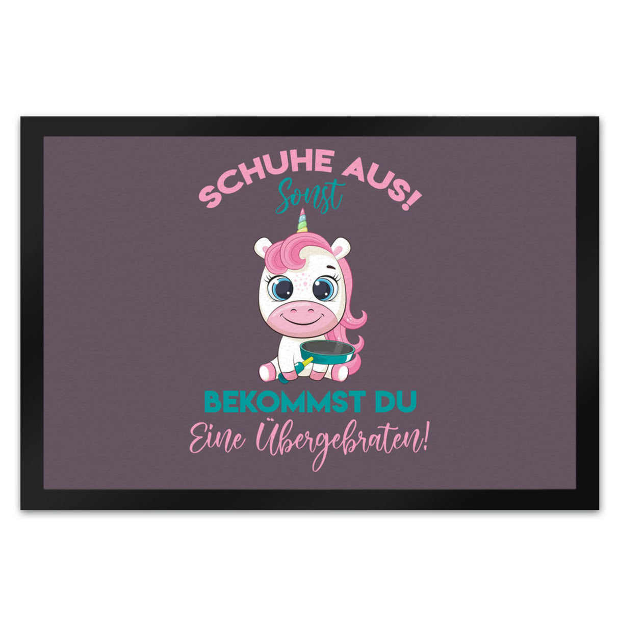 Schuhe aus Einhorn Fußmatte in 35x50 cm Du bekommst eine Übergebraten in lila
