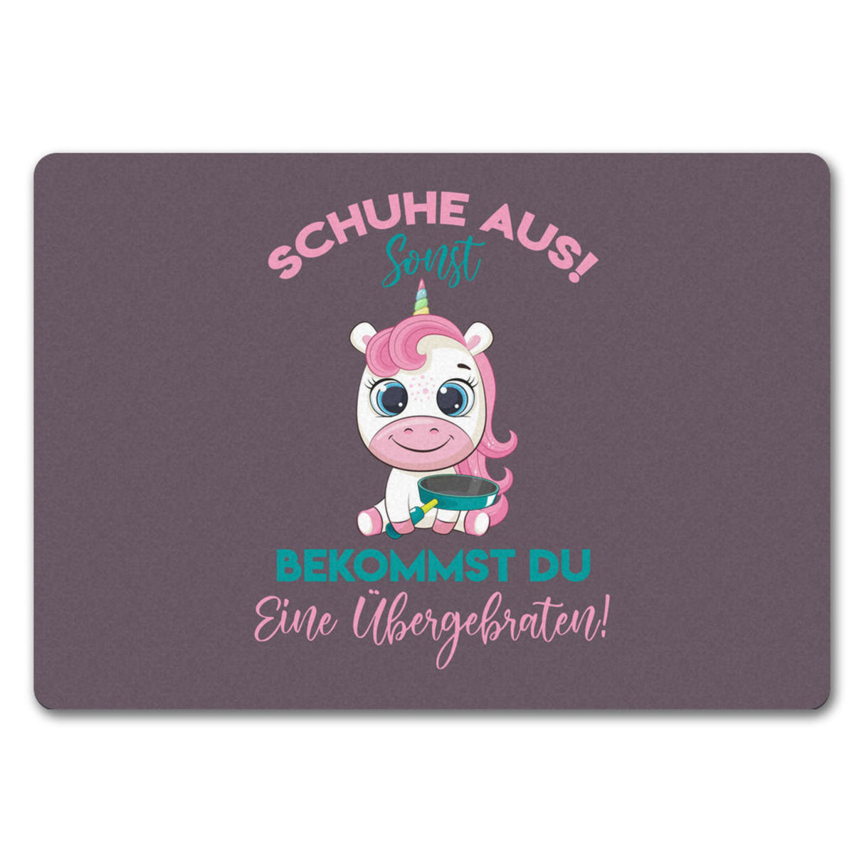 Schuhe aus Einhorn Fußmatte in 35x50 cm Du bekommst eine Übergebraten in lila