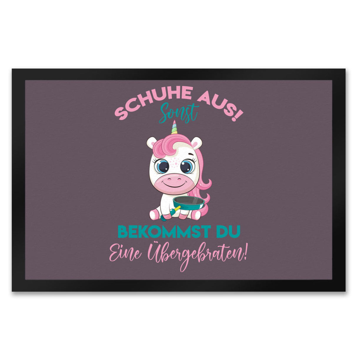 Schuhe aus Einhorn Fußmatte in 35x50 cm Du bekommst eine Übergebraten in lila