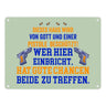 Hausbeschützer Metallschild in 15x20 cm mit Spruch