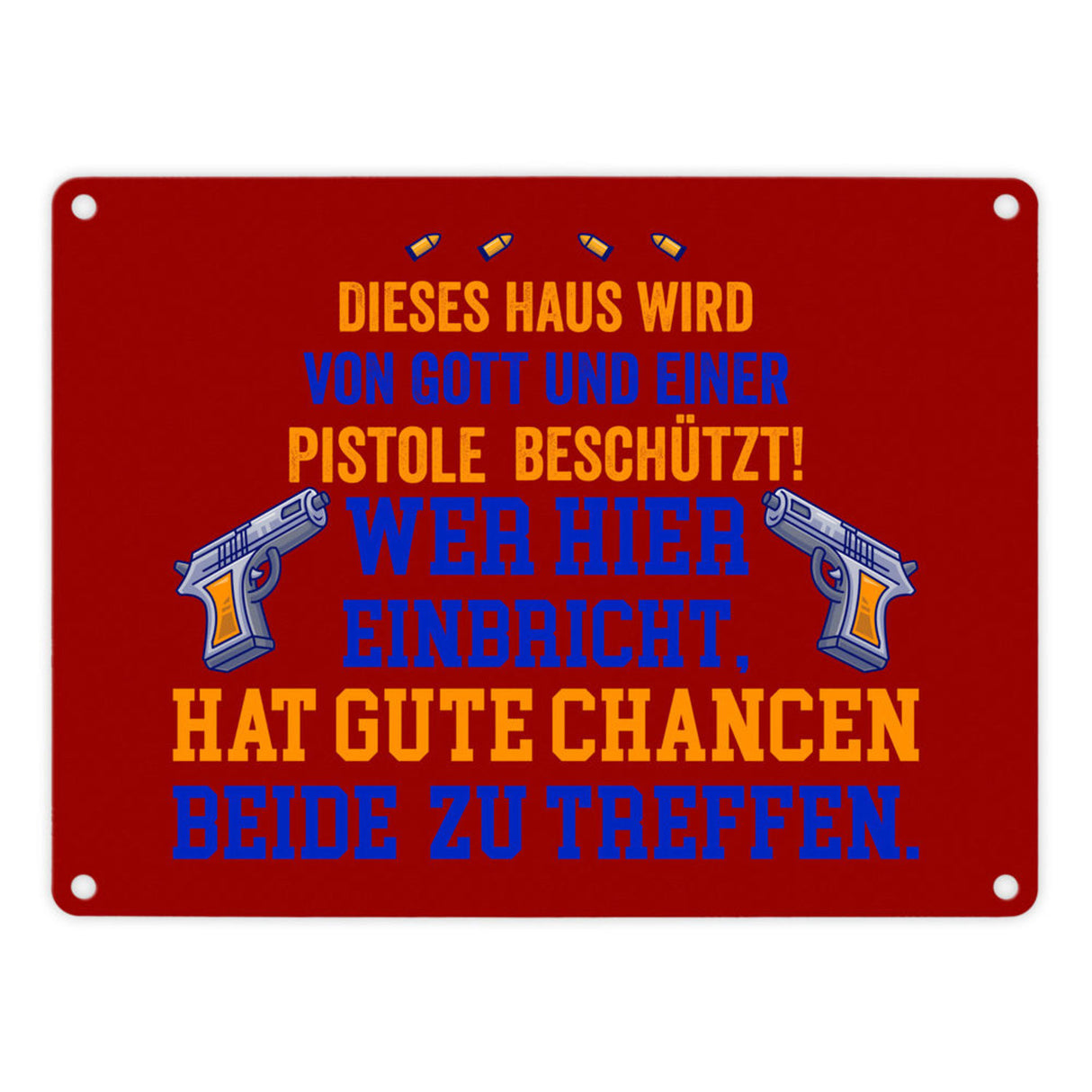 Hausbeschützer Metallschild in 15x20 cm mit Spruch