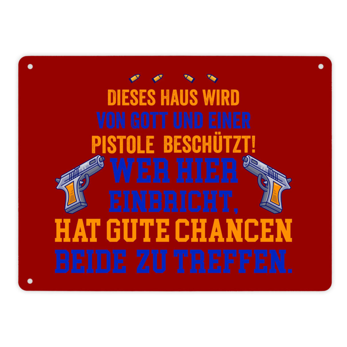 Hausbeschützer Metallschild in 15x20 cm mit Spruch