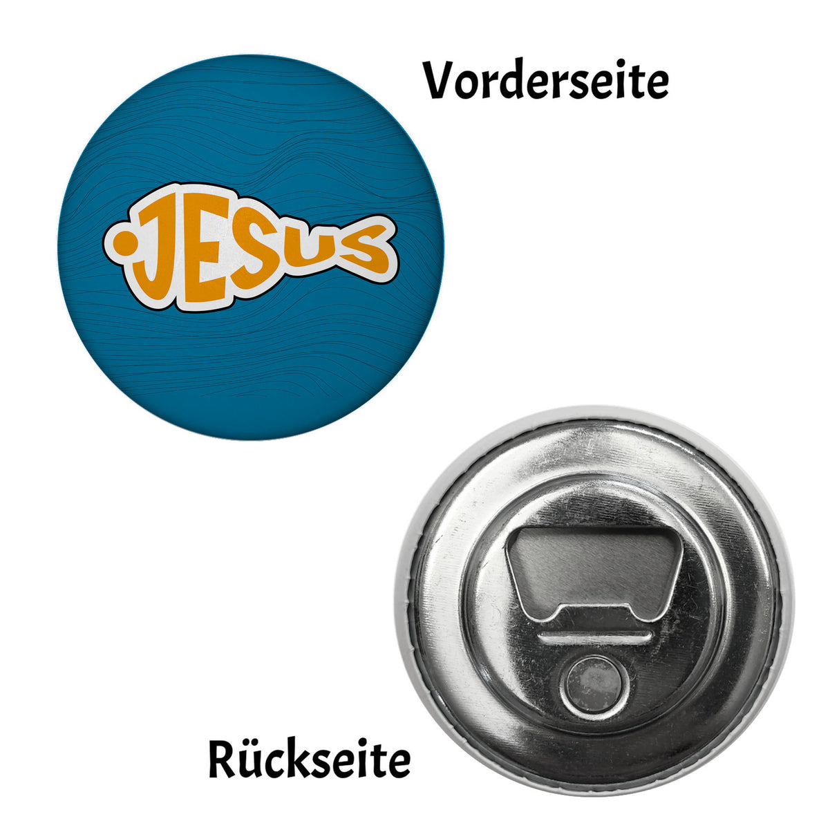 Jesus-Fisch Magnet rund für Gläubige