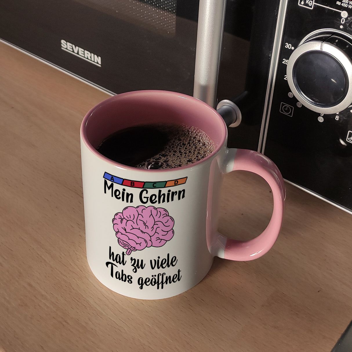 Überforderung Kaffeebecher mit Spruch