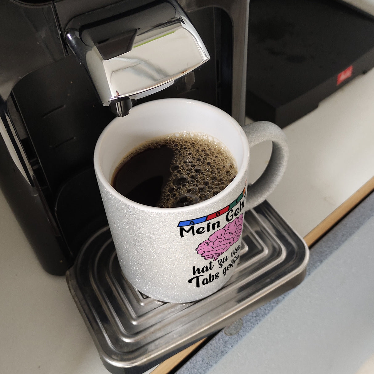 Überforderung Kaffeebecher mit Spruch