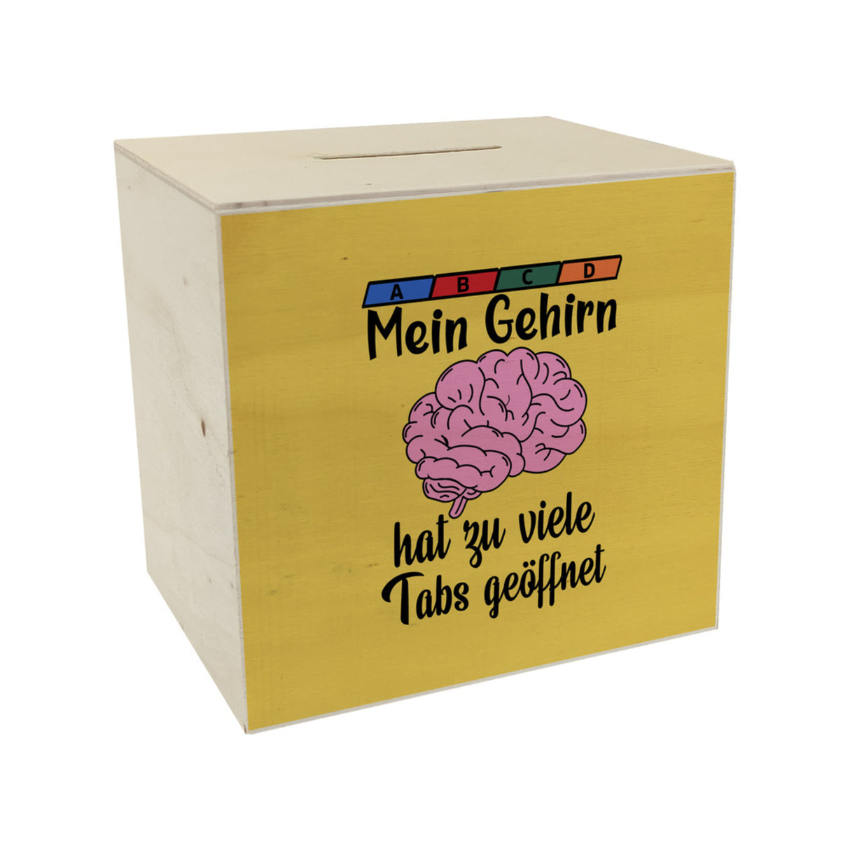 Überforderung Spardose in türkis Mein Gehirn hat zu viele Tabs geöffnet