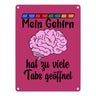 Überforderung Metallschild in 15x20 cm Mein Gehirn hat zu viele Tabs geöffnet
