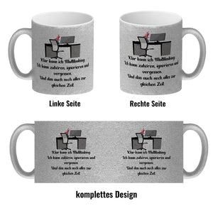 Multitasking Ironie Kaffeebecher mit Spruch für das Büro
