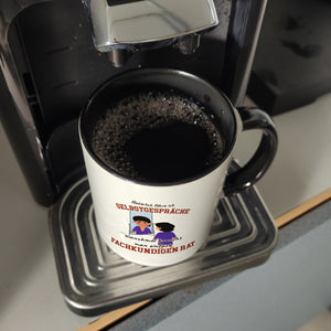 Spiegelbild und Selbstgespräche Kaffeebecher mit Spruch fürs Büro