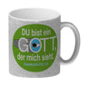 Du bist ein Gott, der mich sieht. Kaffeebecher mit Bibel Zitat