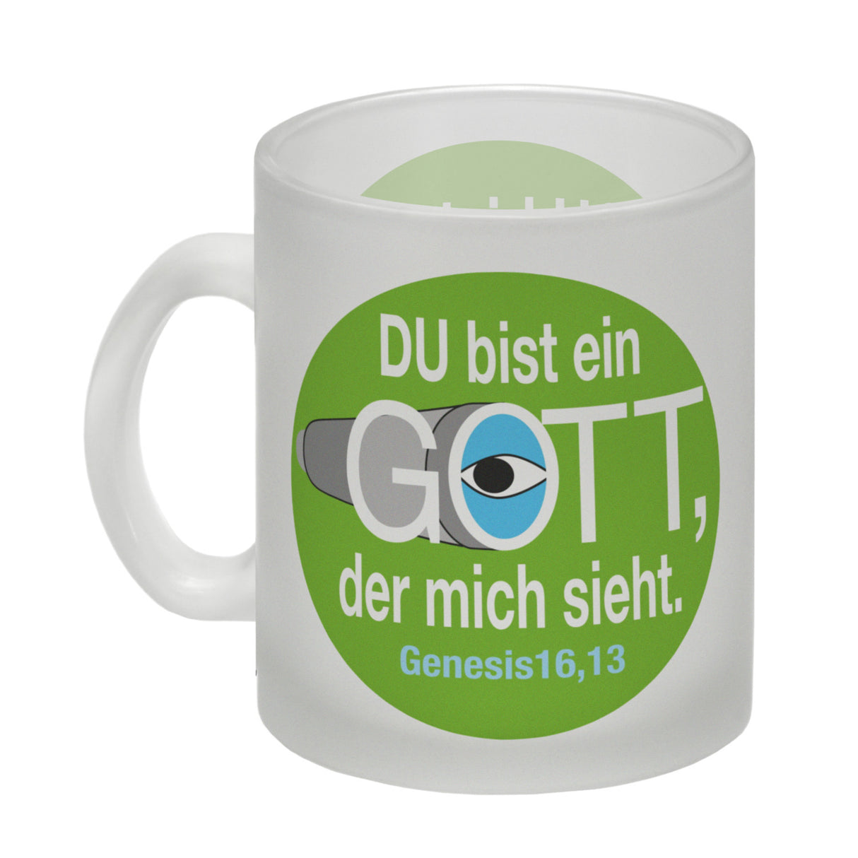 Du bist ein Gott, der mich sieht. Kaffeebecher mit Bibel Zitat