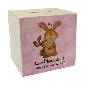 Danke Mama, dass du für mich da bist Spardose mit Hase