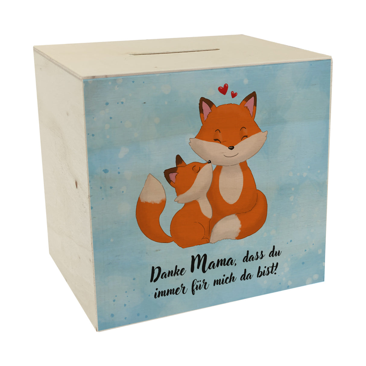 Danke Mama, dass du für mich da bist Spardose mit Fuchs