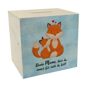 Danke Mama, dass du für mich da bist Spardose mit Fuchs