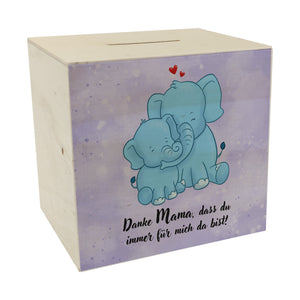 Danke Mama, dass du für mich da bist Spardose mit Elefant