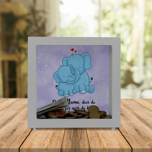 Danke Mama, dass du für mich da bist Spardose mit Elefant